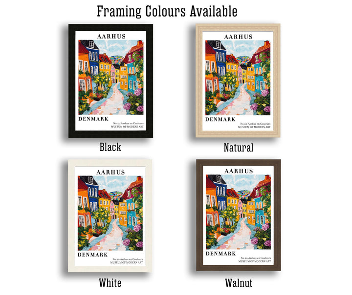 Aarhus Denmark Travel Poster Wall Decor Wall Art Aarhus Landscape Wall Hanging Home Décor Danish City Gift Art Lovers Scenic Print