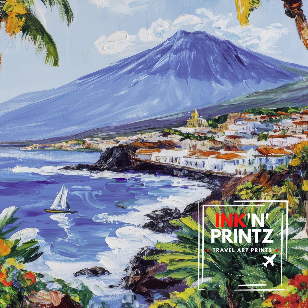 Tenerife Spain Travel Poster Wall Decor Wall Art Tenerife Landscape Wall Hanging Home Décor Canary Islands Gift Art Lovers Scenic Print