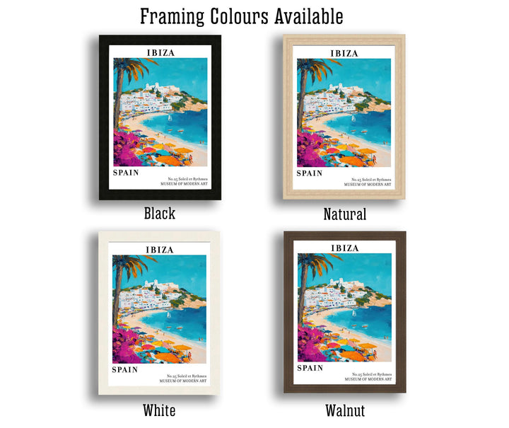 Ibiza Spain Travel Poster – Balearic Island Wall Art, Coastal Sunset Decor & Travel Lover Gift