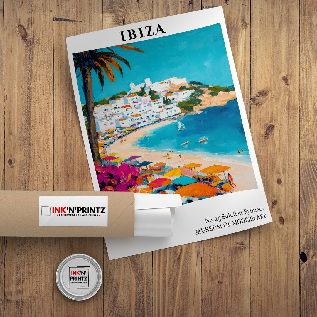 Ibiza Spain Travel Poster Wall Decor Wall Art Ibiza Landscape Wall Hanging Home Décor Balearic Islands Gift Art Lovers Scenic Print