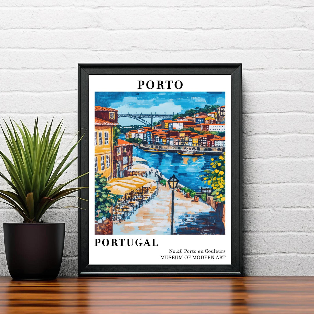 Porto Portugal Travel Poster Wall Decor Wall Art Porto Landscape Wall Hanging Home Décor Portuguese City Gift Art Lovers Scenic Print