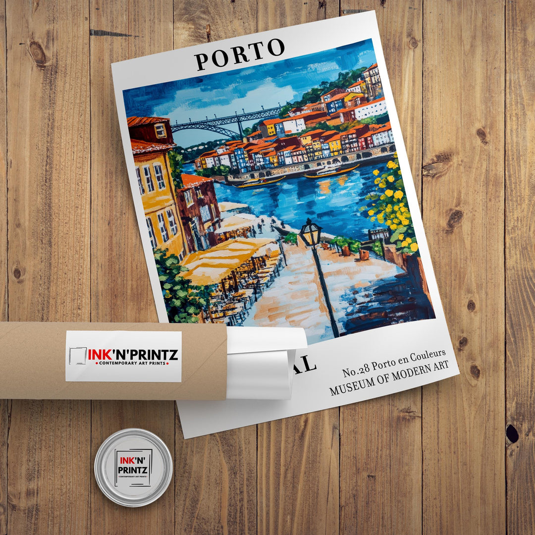 Porto Portugal Travel Poster Wall Decor Wall Art Porto Landscape Wall Hanging Home Décor Portuguese City Gift Art Lovers Scenic Print