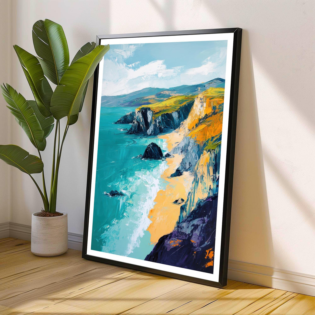 Pembrokeshire Wales Abstract Art Poster