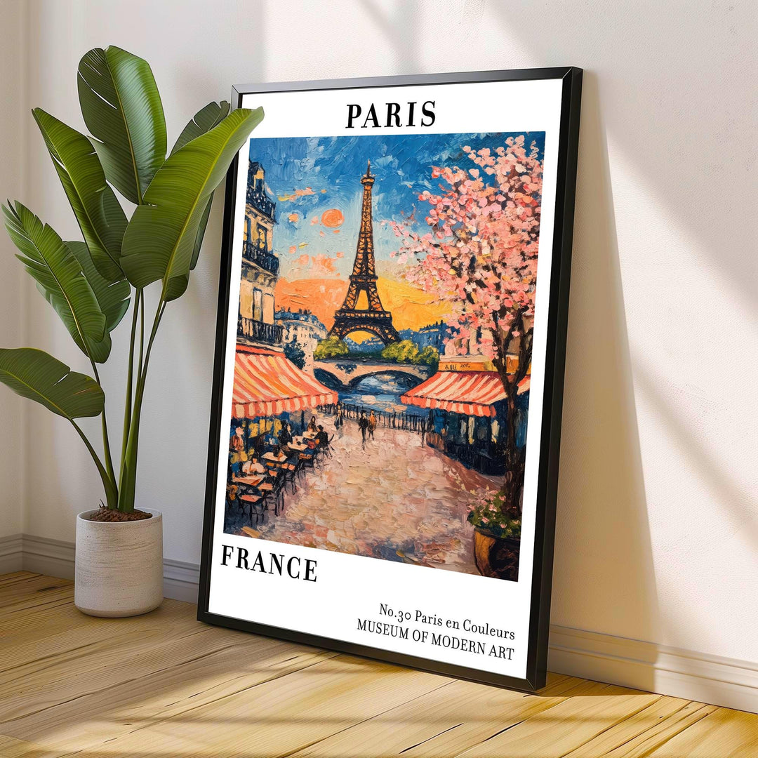 Paris France Travel Poster Wall Decor Wall Art Paris Landscape Wall Hanging Home Décor French City Gift Art Lovers Scenic Print