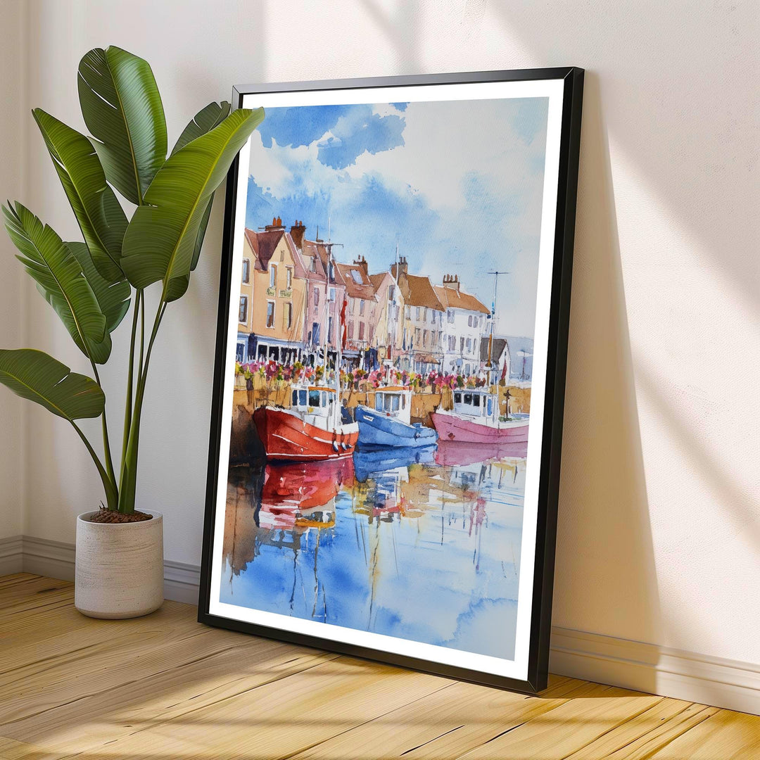 Weymouth Harbour Print, Dorset Art, England Seaside Painting, Coastal Wall Decor, Weymouth Gift, UK Travel Art, Home Decor