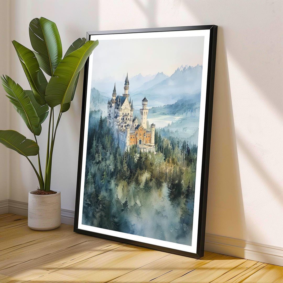 Bavarian Poster – German Landscape Painting, Mountain Scenery & Nature Art for Home Decor & Nature Lovers