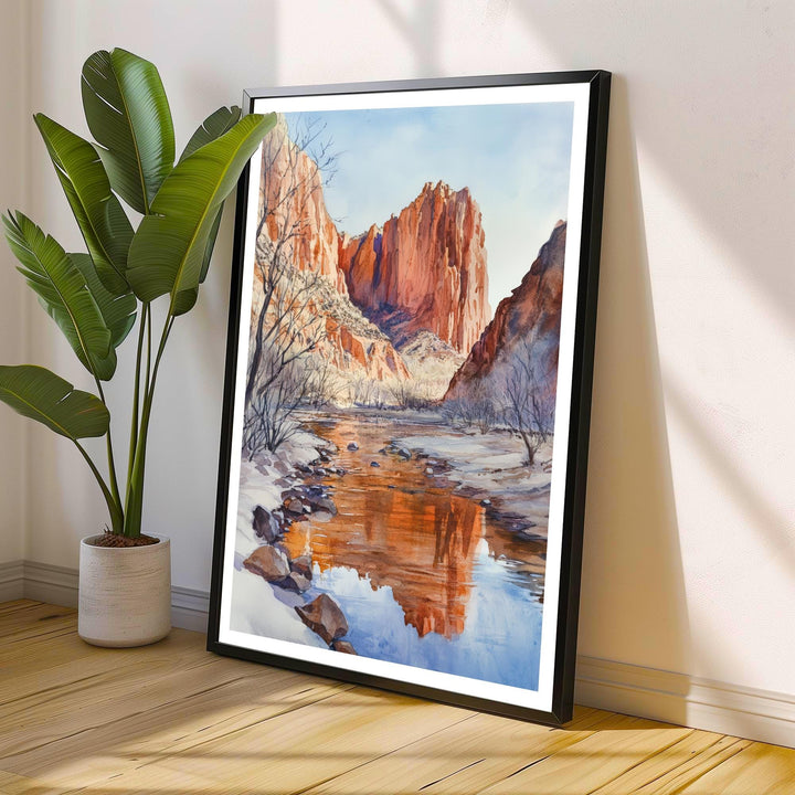 Sedona Arizona Watercolor Travel Print Wall Decor Wall Art Sedona Landscape Wall Hanging Home Décor Red Rocks Gift Art Lovers Scenic Print