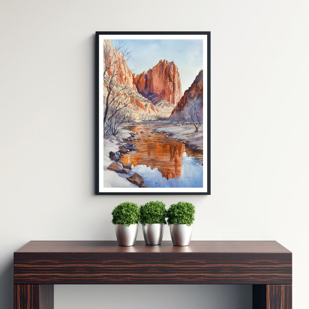 Sedona Arizona Watercolor Travel Print Wall Decor Wall Art Sedona Landscape Wall Hanging Home Décor Red Rocks Gift Art Lovers Scenic Print