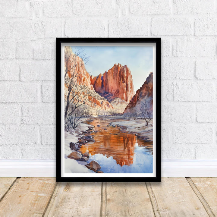 Sedona Arizona Watercolor Travel Print Wall Decor Wall Art Sedona Landscape Wall Hanging Home Décor Red Rocks Gift Art Lovers Scenic Print