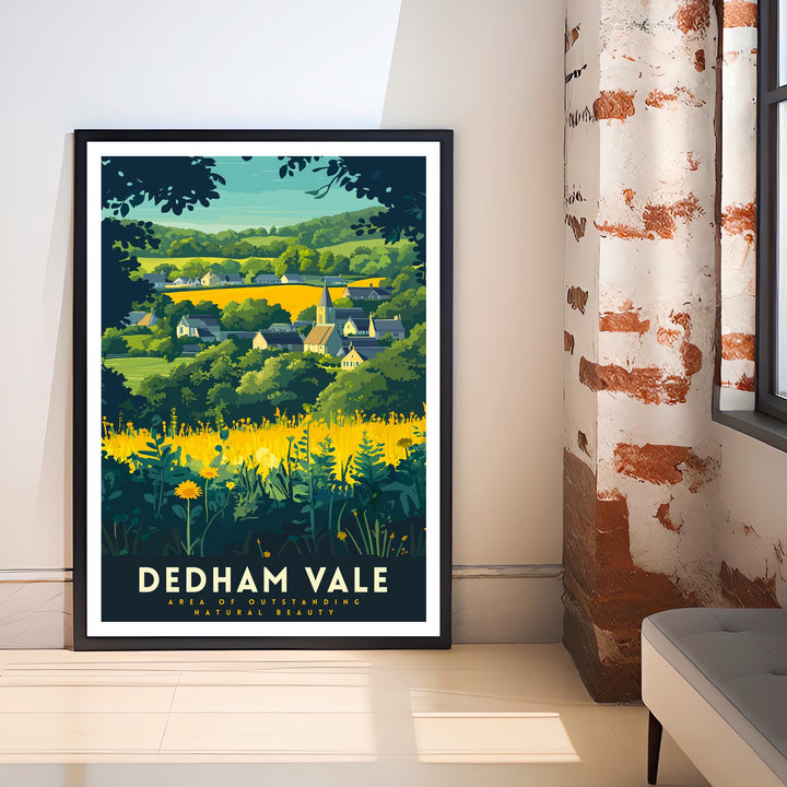 Dedham Vale Poster – English Countryside Wall Art, Scenic Landscape Art for Home