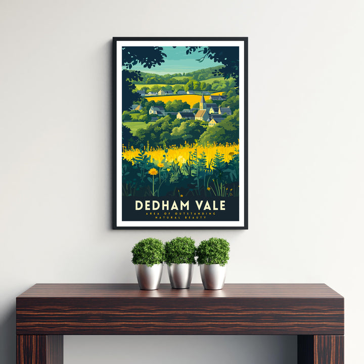 Dedham Vale Poster – English Countryside Wall Art, Scenic Landscape Art for Home