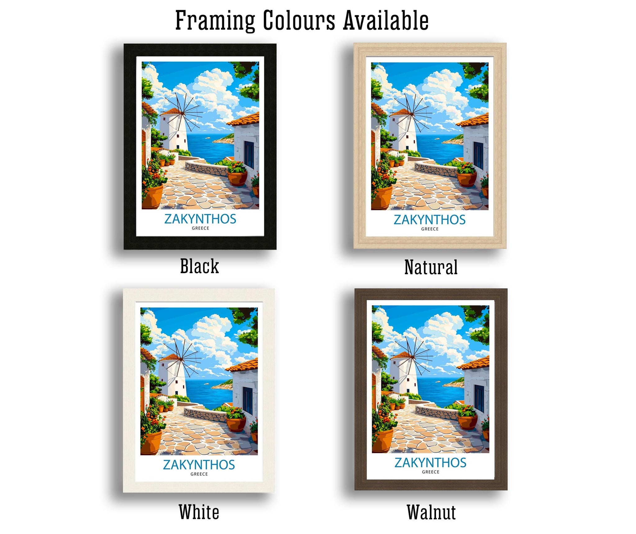 Zakynthos Greece Travel Poster Wall Art Navagio Beach Print Zakynthos Landscape Art Scenic Views Nature Lover Gift Greek Island Poster