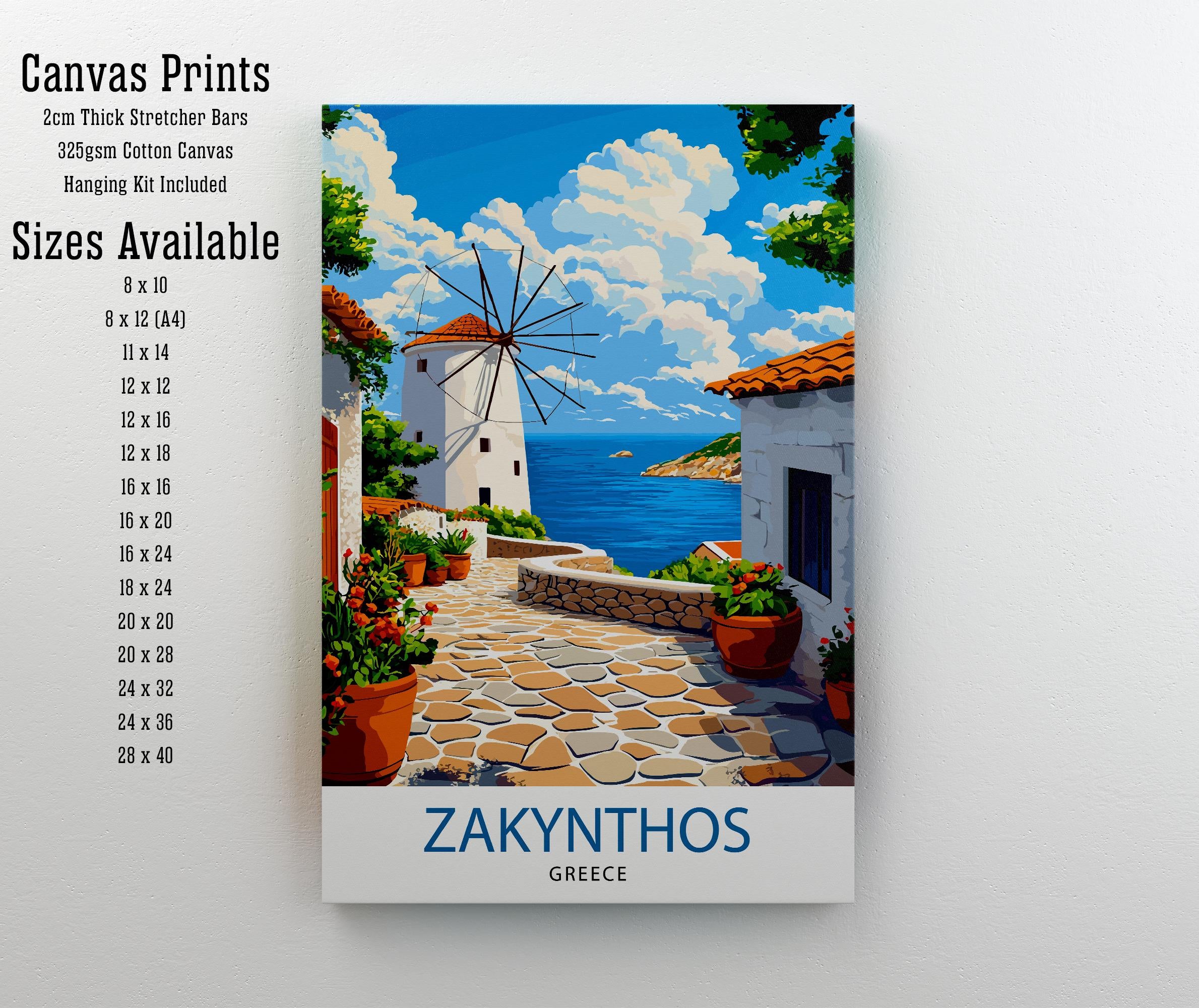 Zakynthos Greece Travel Poster Wall Art Navagio Beach Print Zakynthos Landscape Art Scenic Views Nature Lover Gift Greek Island Poster