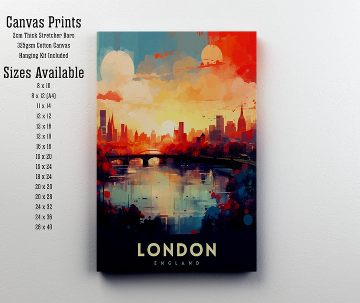 London Travel Print London Wall Art London Home Decor London Illustration Travel Poster Gift For London UK Home Decor