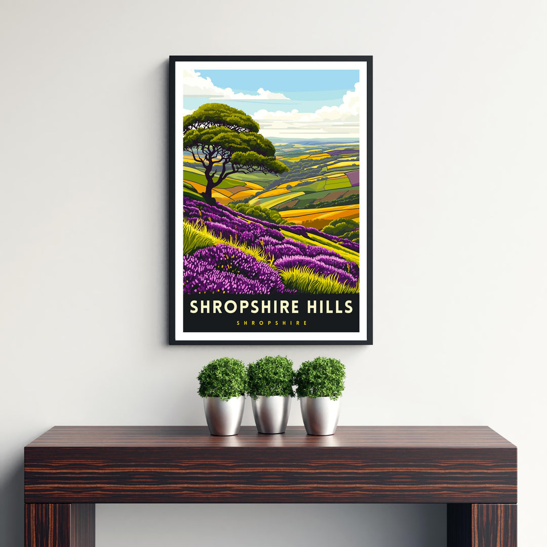 Shropshire Hills Travel Poster – Shropshire Wall Art