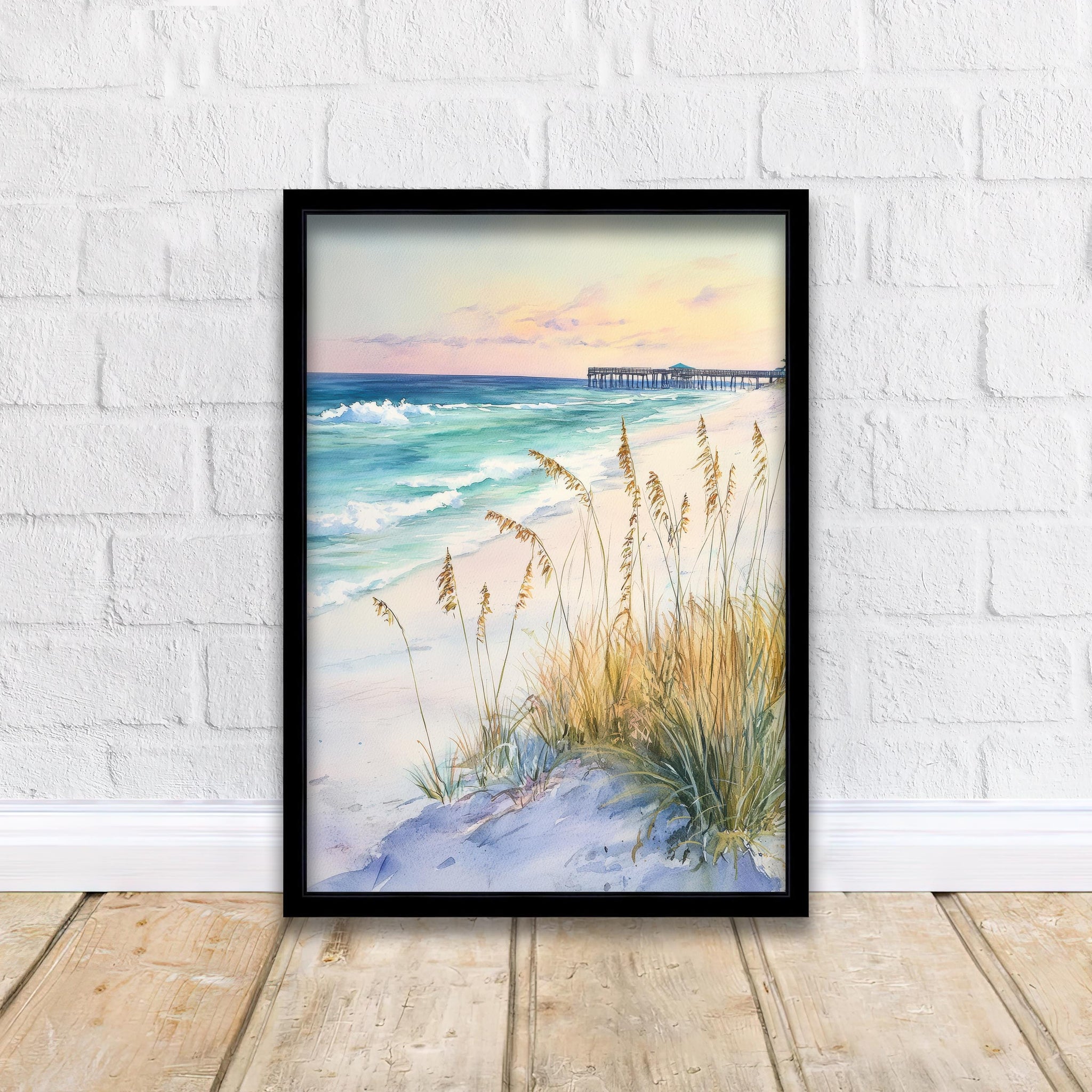 Anna Maria Island Watercolor Painting Wall Art Anna Maria Island Print Florida Beach Art Coastal Decor Watercolor Art Beach Lover Gift
