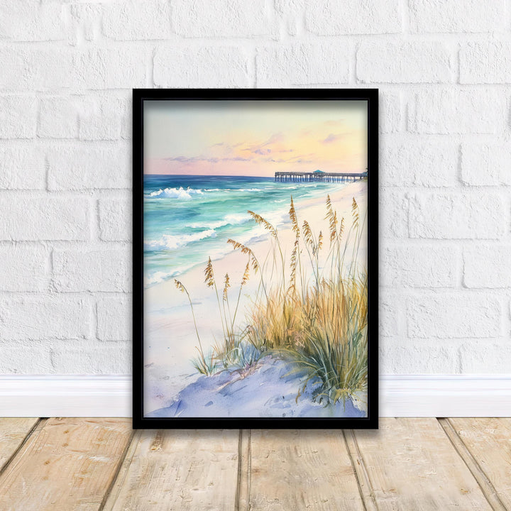 Anna Maria Island Watercolor Poster – Florida Beach Wall Art, Coastal Decor & Beach Lover Gift