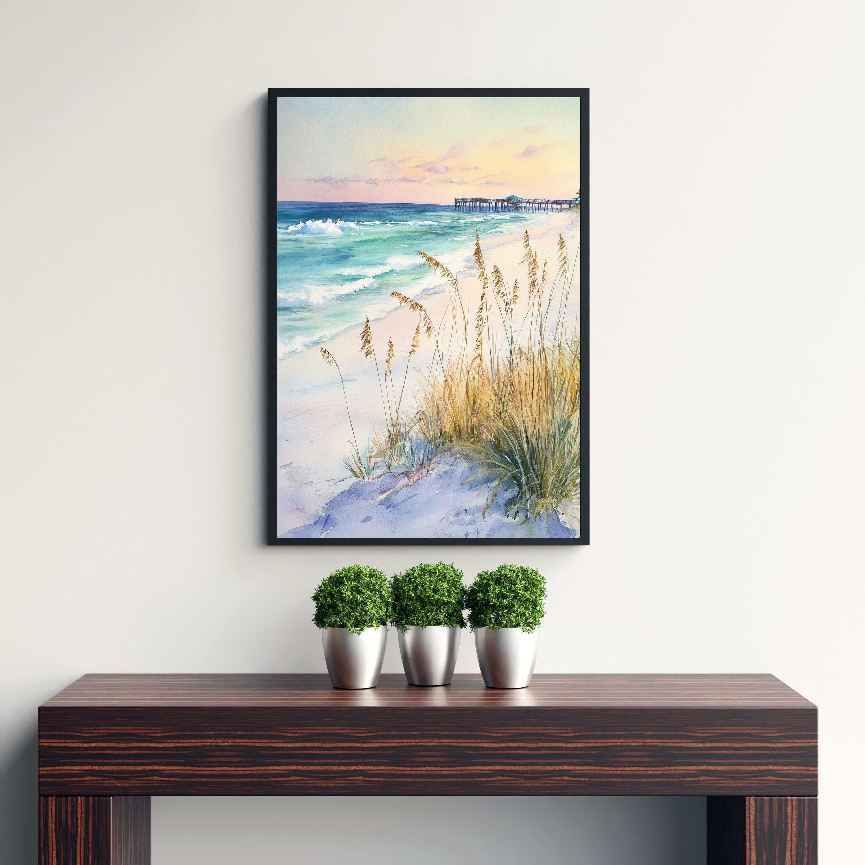 Anna Maria Island Watercolor Painting Wall Art Anna Maria Island Print Florida Beach Art Coastal Decor Watercolor Art Beach Lover Gift