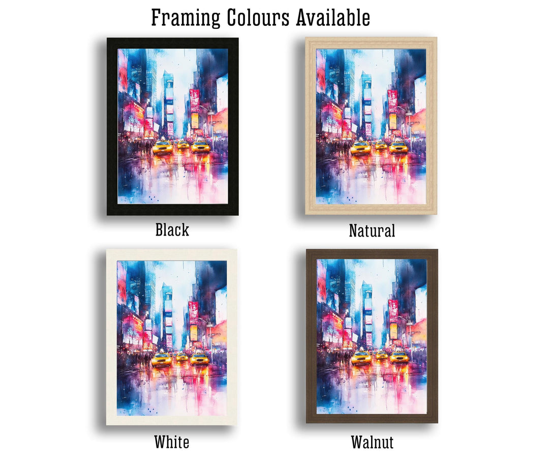 Times Square Watercolor Painting Wall Art Times Square Poster New York City Art Watercolor Art Urban Landscape Nature Lover Gift