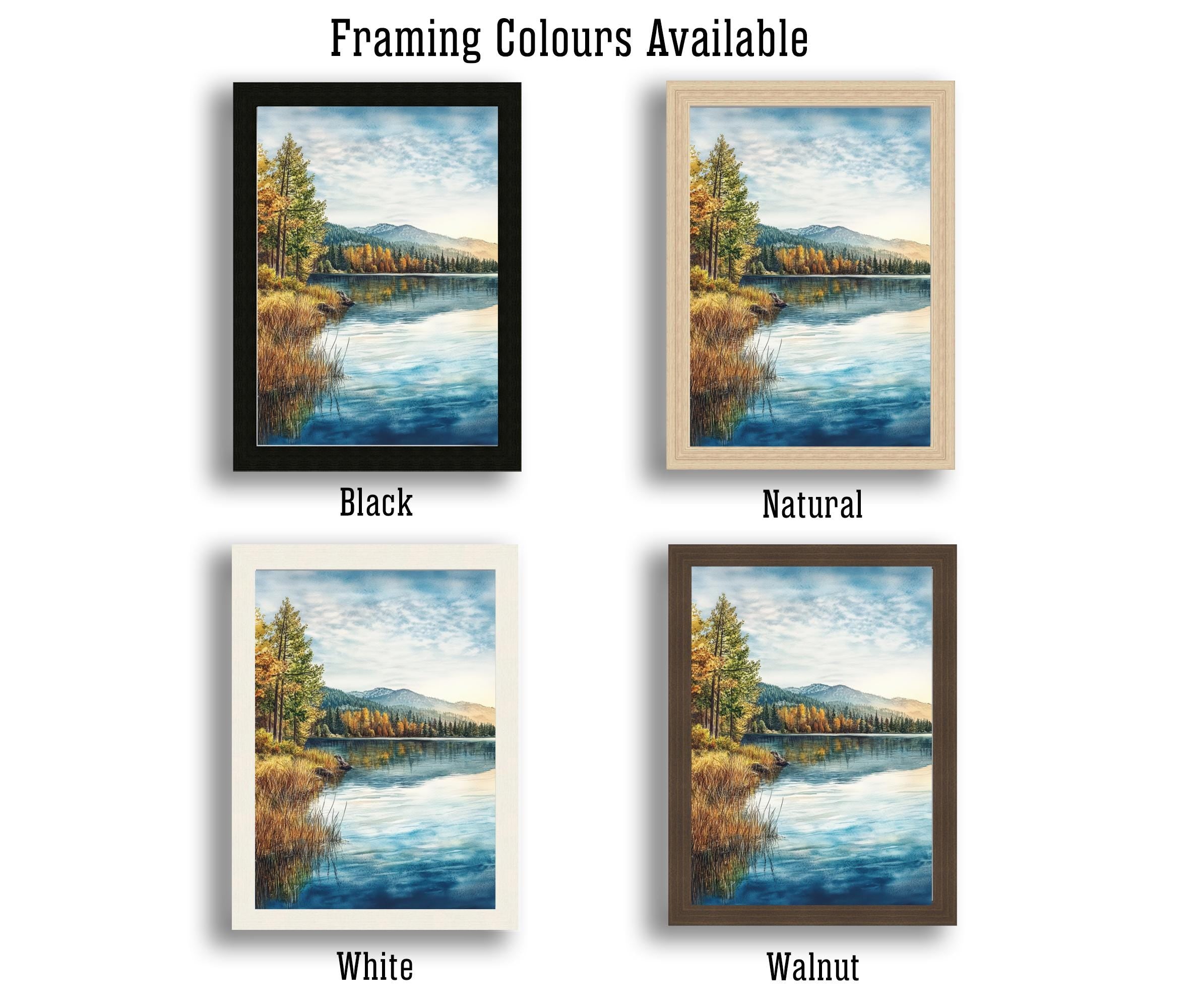 Big Bear Lake Watercolor Painting Wall Art Big Bear Lake Poster California Mountain Art Watercolor Art Scenic Views Nature Lover Gift