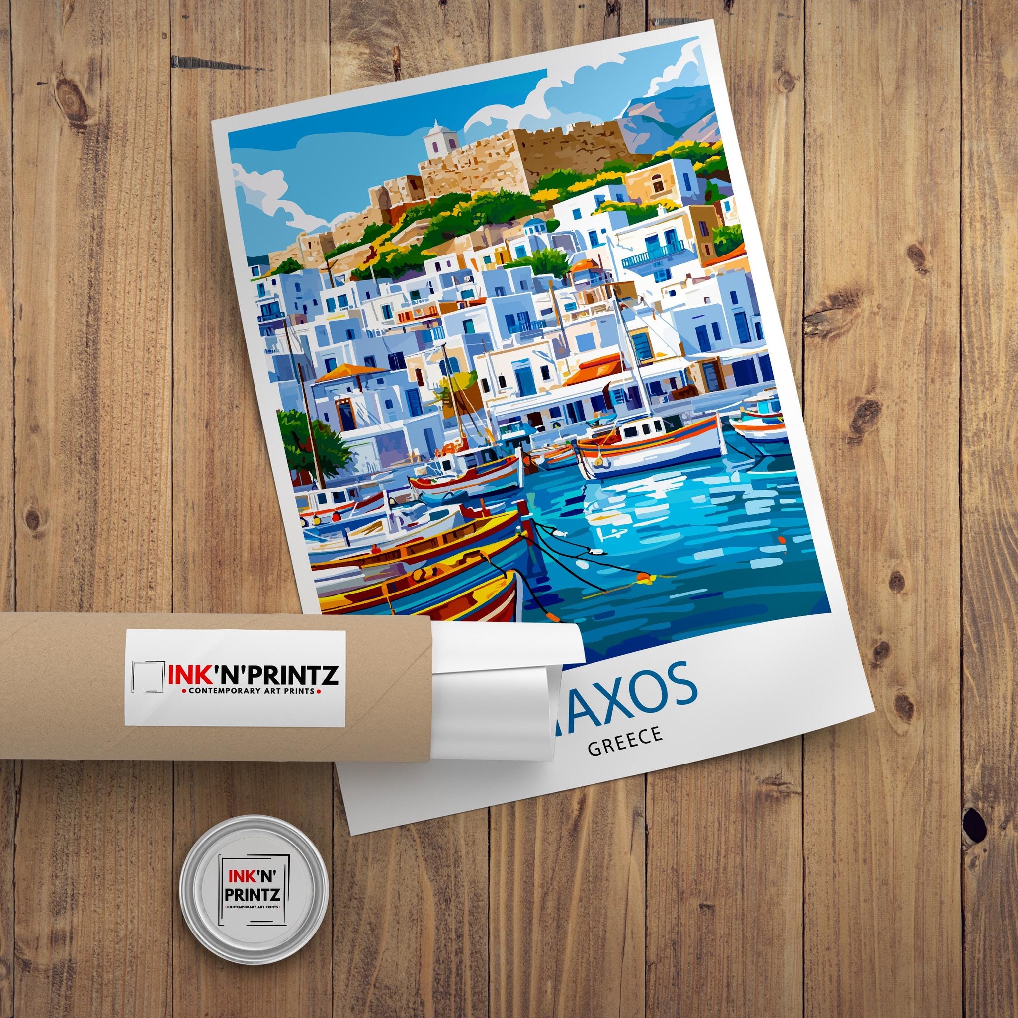 Naxos Travel Poster Greek Island Art Naxos Print Greece Travel Decor Greek Islands Poster Scenic Naxos Art