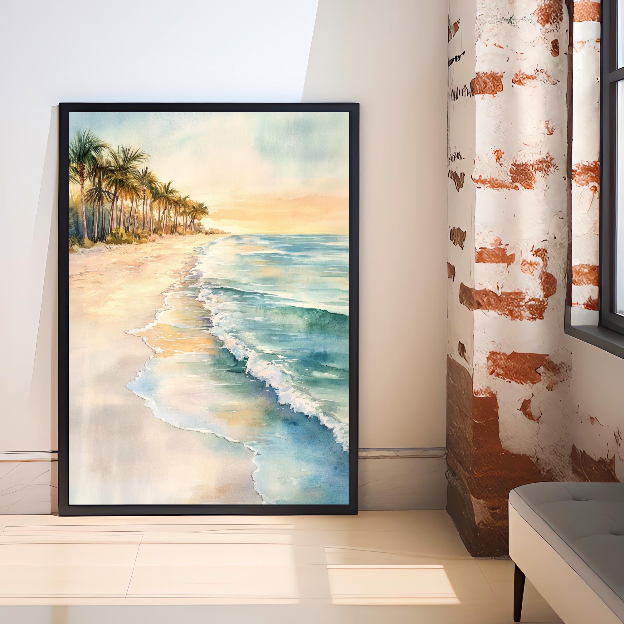 Marco Island Watercolor Painting Florida Beach Art Marco Island Poster Watercolor Seascape Tropical Art Scenic Marco Island Decor