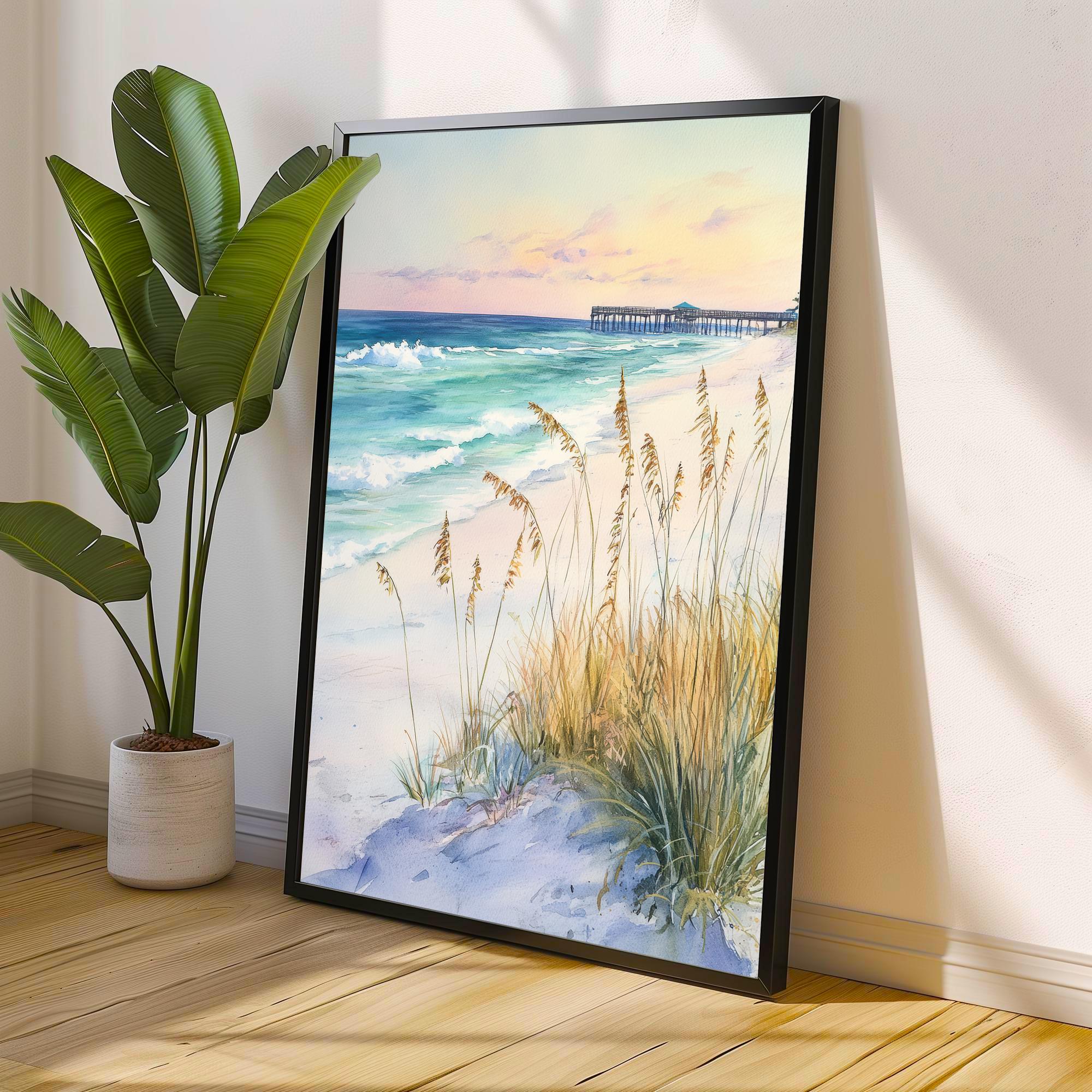 Anna Maria Island Watercolor Painting Wall Art Anna Maria Island Print Florida Beach Art Coastal Decor Watercolor Art Beach Lover Gift