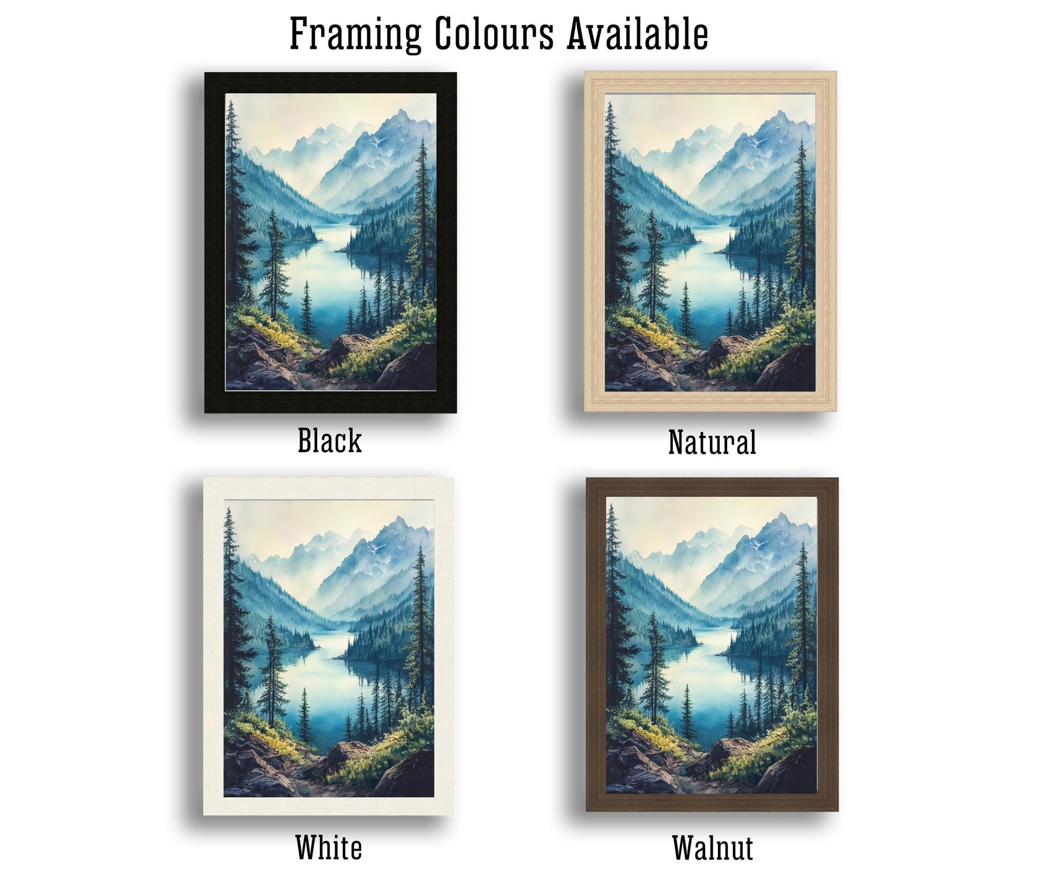 Washington State Watercolor Poster Wall Art Pacific Northwest Art Washington Landscape Watercolour Art Scenic Views Nature Lover Gift