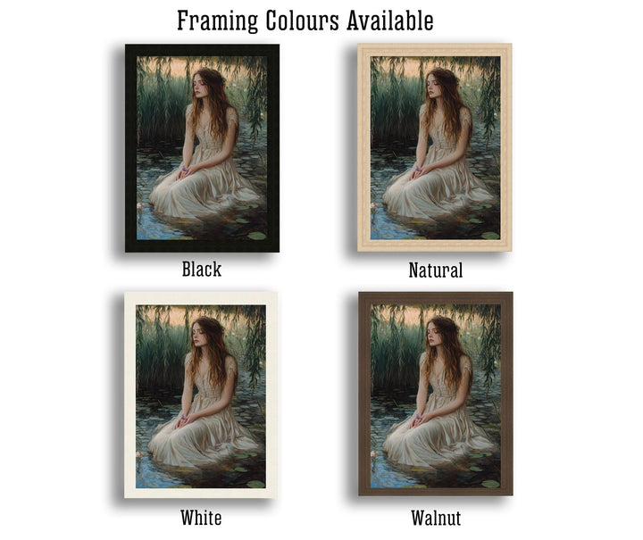 Ophelia Dark Academia Print Victorian Art Gothic Decor Antique Oil Painting Dark Academia Poster Rustic Vintage Wall Art