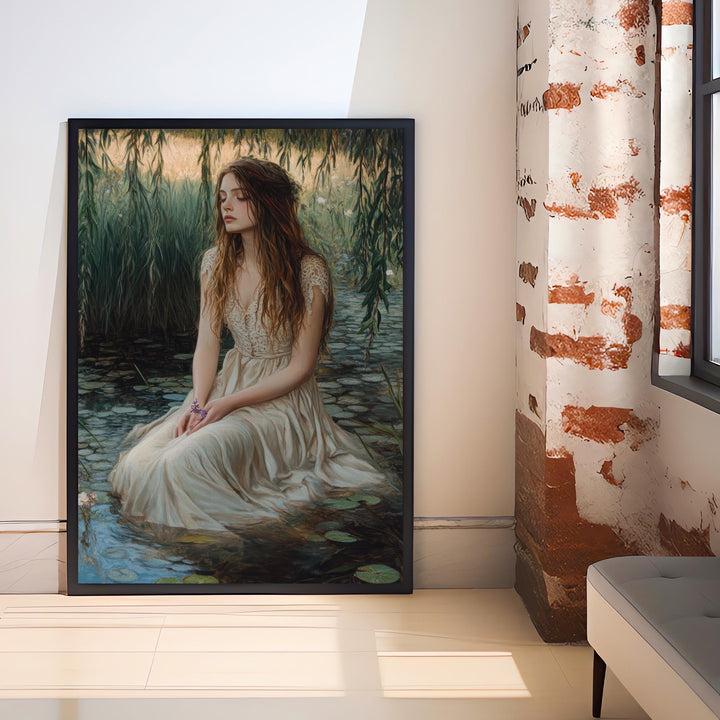 Ophelia Dark Academia Print Victorian Art Gothic Decor Antique Oil Painting Dark Academia Poster Rustic Vintage Wall Art