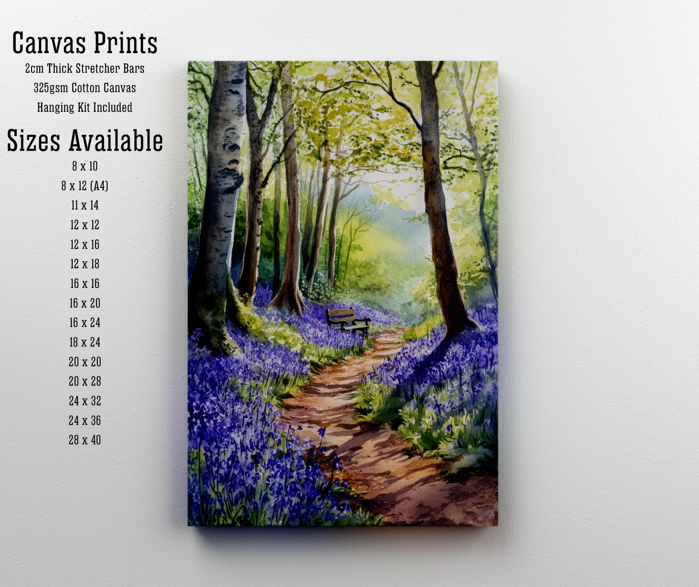 Forest of Dean Watercolour Painting UK Woodland Art Forest of Dean Print Scenic Forest Art Nature Watercolour Decor