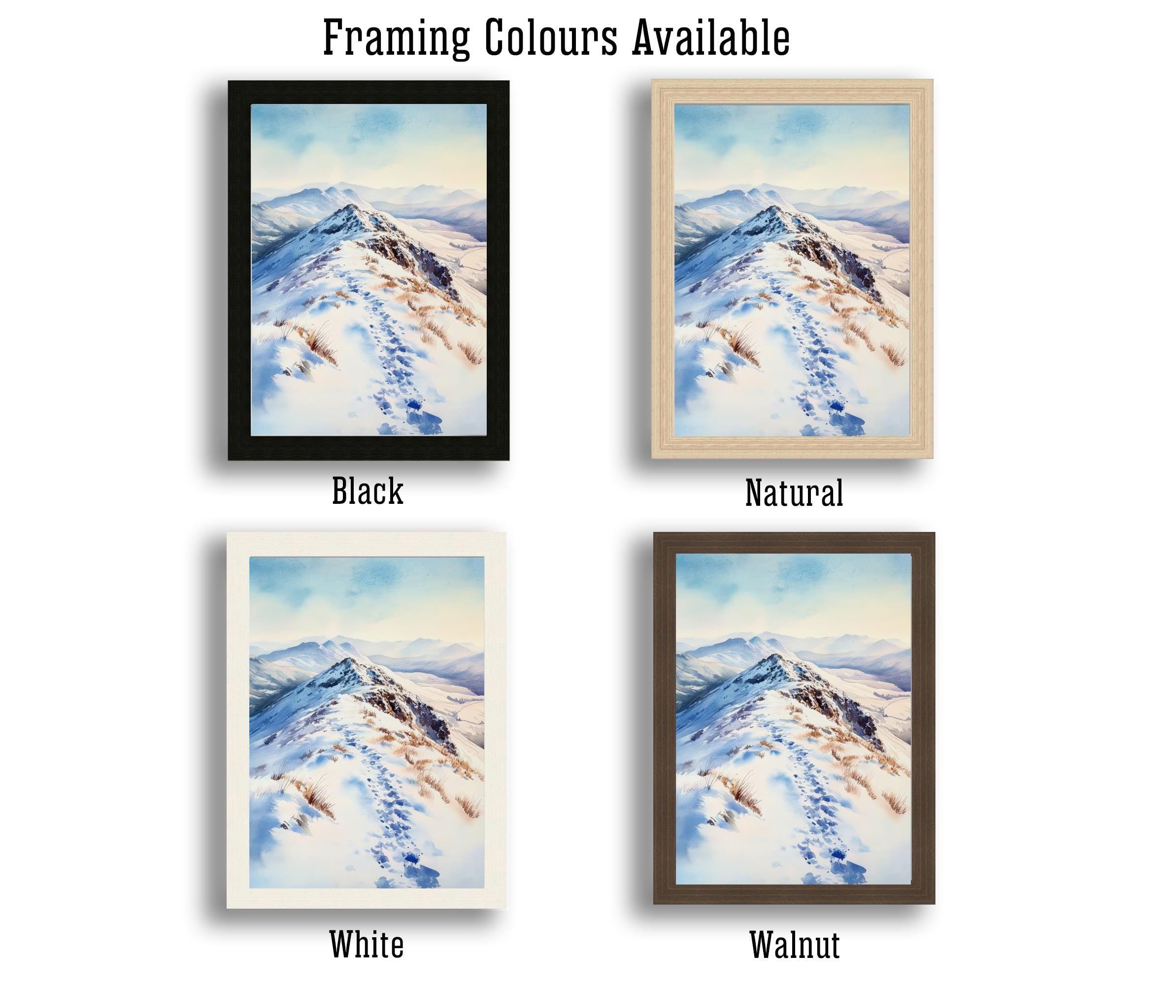 Cat Bells Watercolor Painting, Lake District Art, Cat Bells Mountain Print, Watercolor Landscape, Nature Wall Art, UK Travel Decor