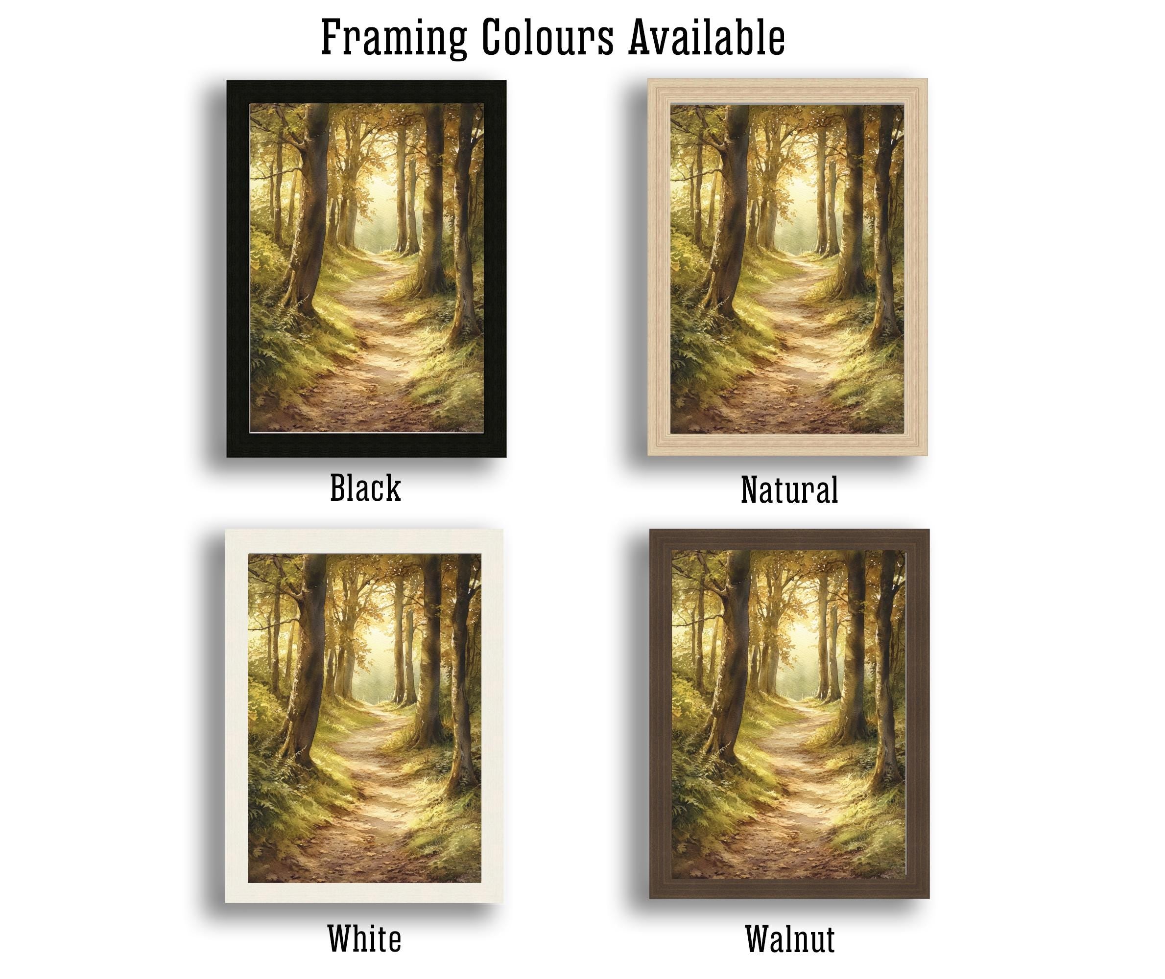 Forest of Dean Watercolor Painting UK Forest Art Watercolor Landscape Forest Art Print Nature Wall Decor Scenic Forest Art Gift