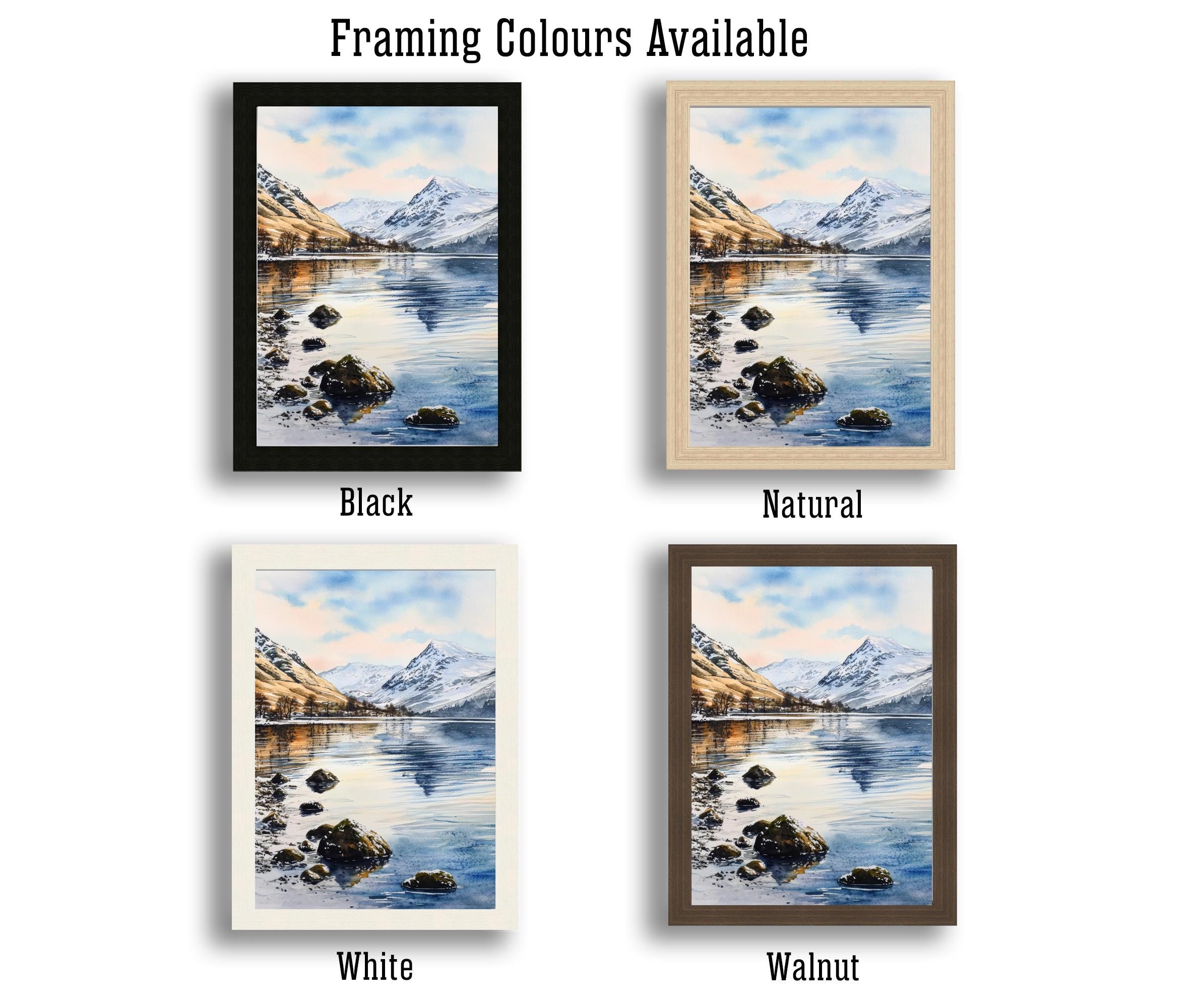 Ullswater Lake District Watercolor Painting Lake District Art Watercolor Landscape Ullswater Poster Scenic Lake Art UK Nature Art