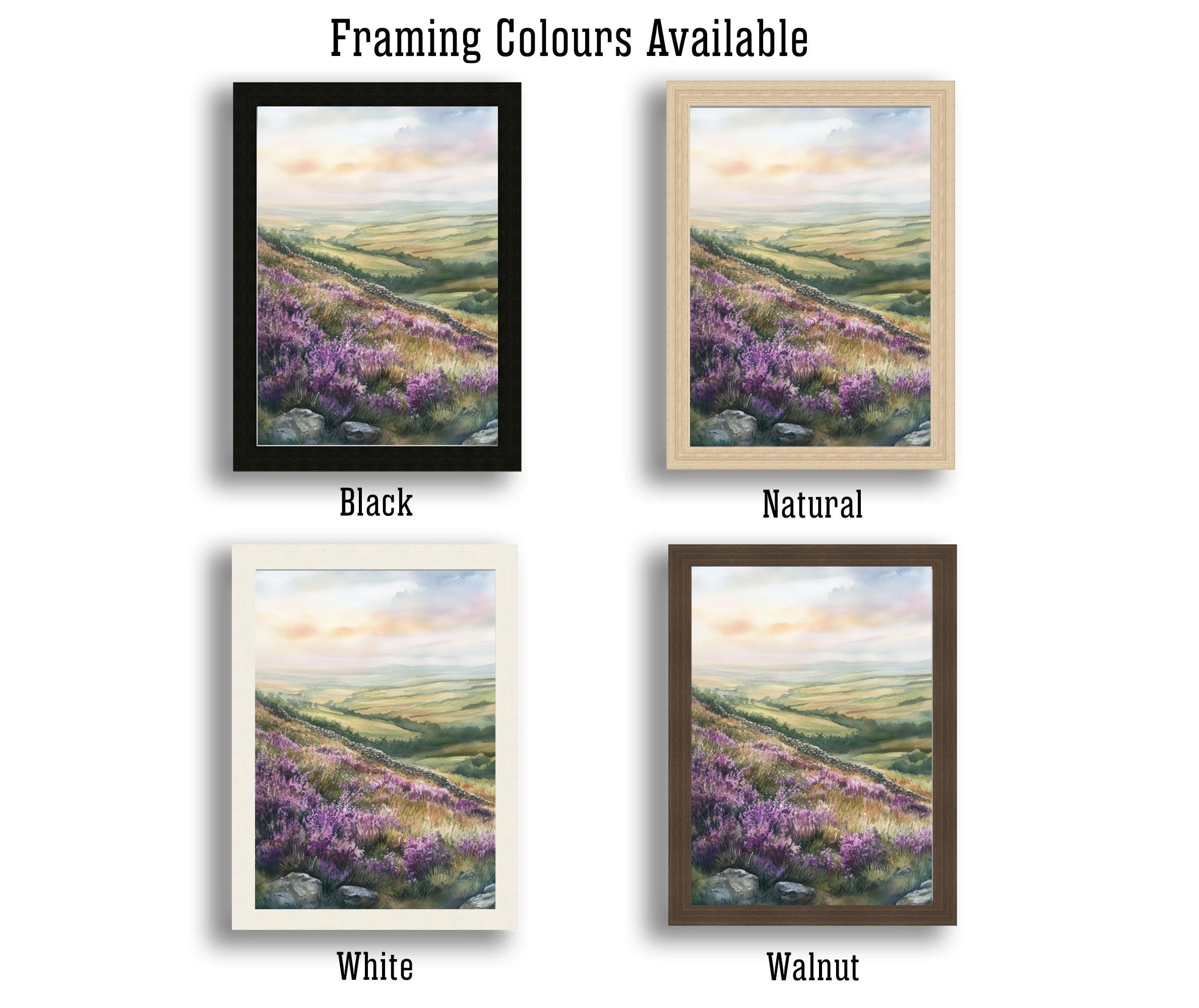 Peak District Watercolor Painting UK Landscape Art Watercolor Hills Peak District Print Nature Wall Decor Scenic Landscape Art
