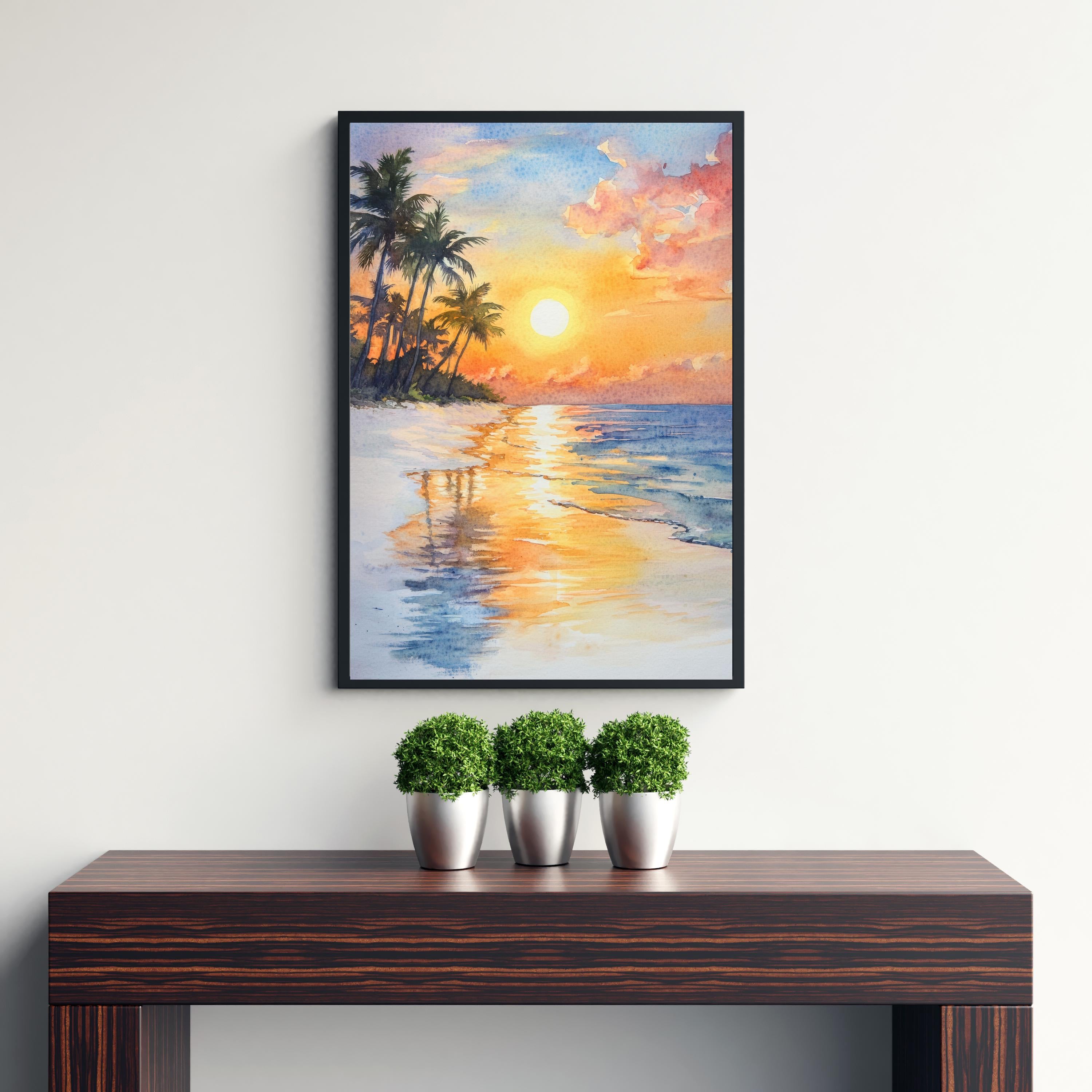 Key West Florida Watercolor Painting Key West Beach Art Florida Print Watercolor Seascape Tropical Art Key West Decor