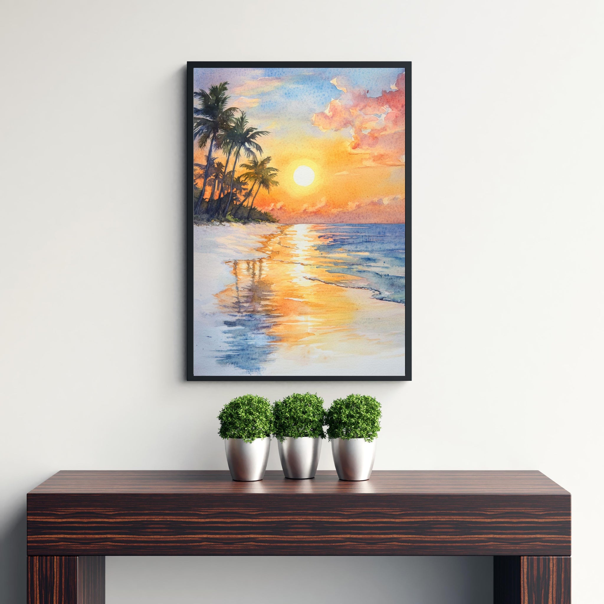 Key West Florida Watercolor Painting Key West Beach Art Florida Print Watercolor Seascape Tropical Art Key West Decor