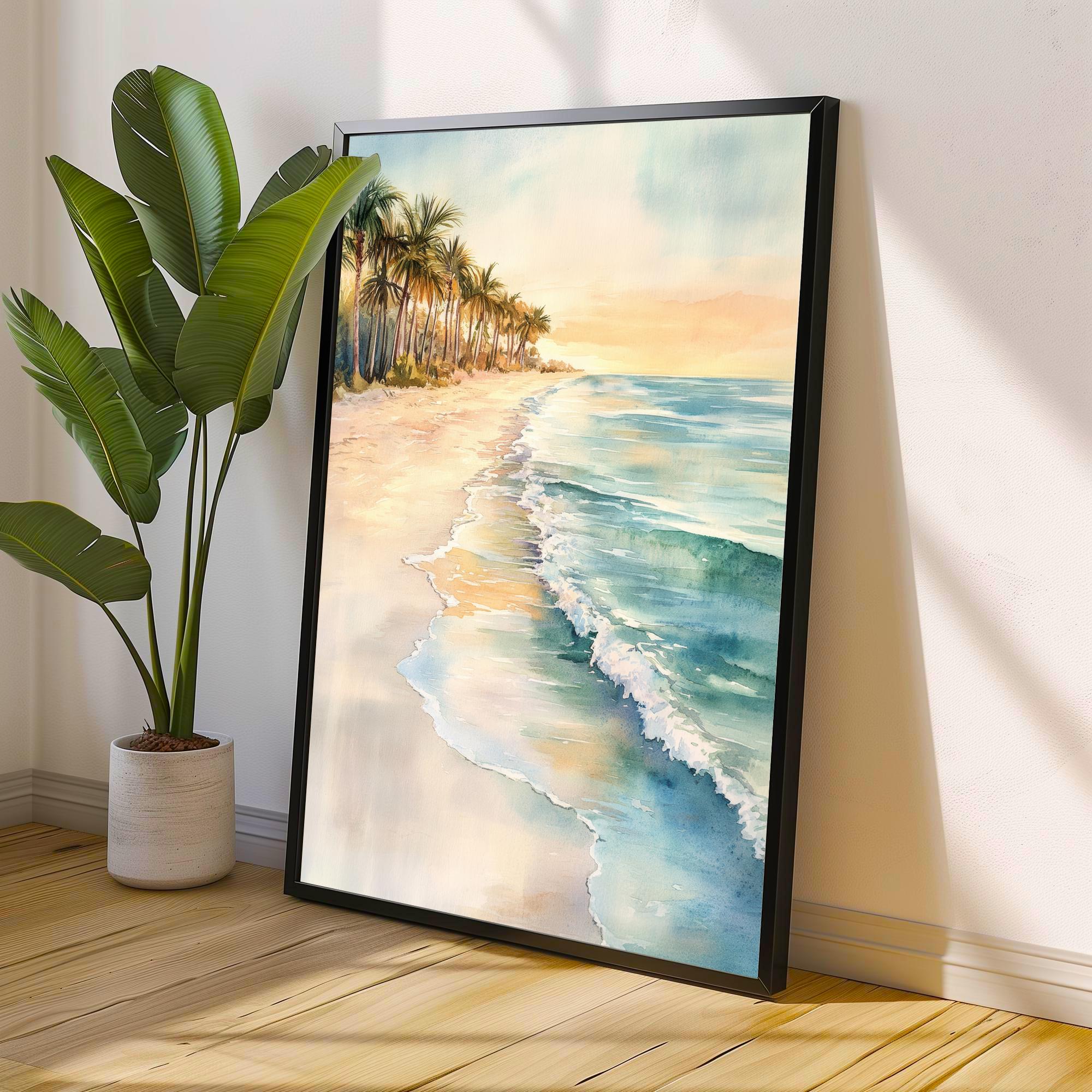Marco Island Watercolor Painting Florida Beach Art Marco Island Poster Watercolor Seascape Tropical Art Scenic Marco Island Decor