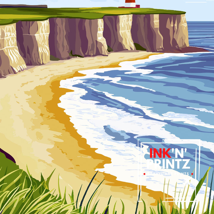 South Shields Travel Poster UK Coastal Art South Shields Poster Scenic North East England Poster South Shields