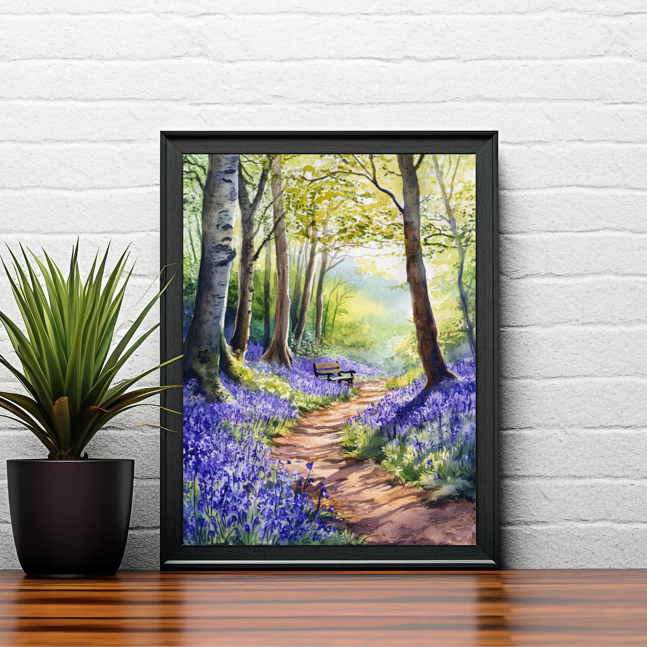 Forest of Dean Watercolour Painting UK Woodland Art Forest of Dean Print Scenic Forest Art Nature Watercolour Decor