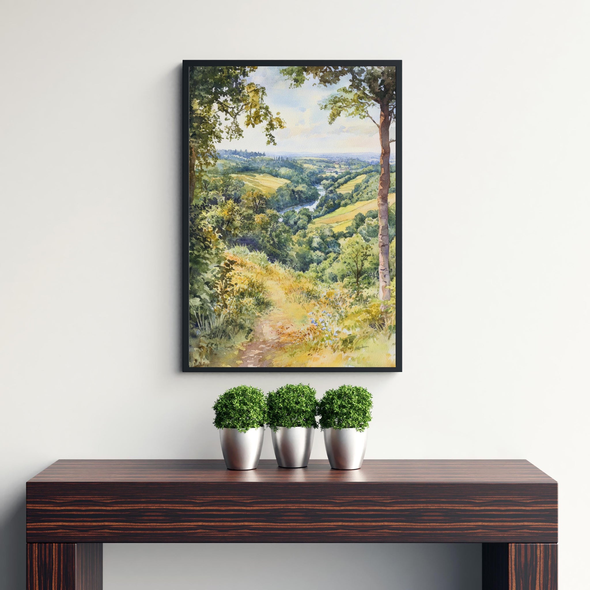 Forest of Dean Watercolor Painting UK Woodland Art Forest of Dean Print Scenic Nature Watercolor Decor