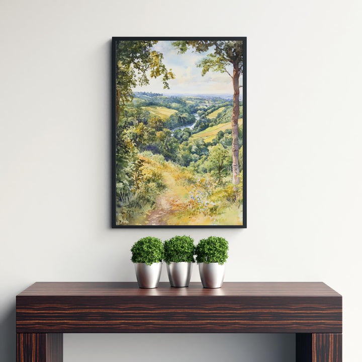 Forest of Dean Watercolor Painting UK Woodland Art Forest of Dean Print Scenic Nature Watercolor Decor
