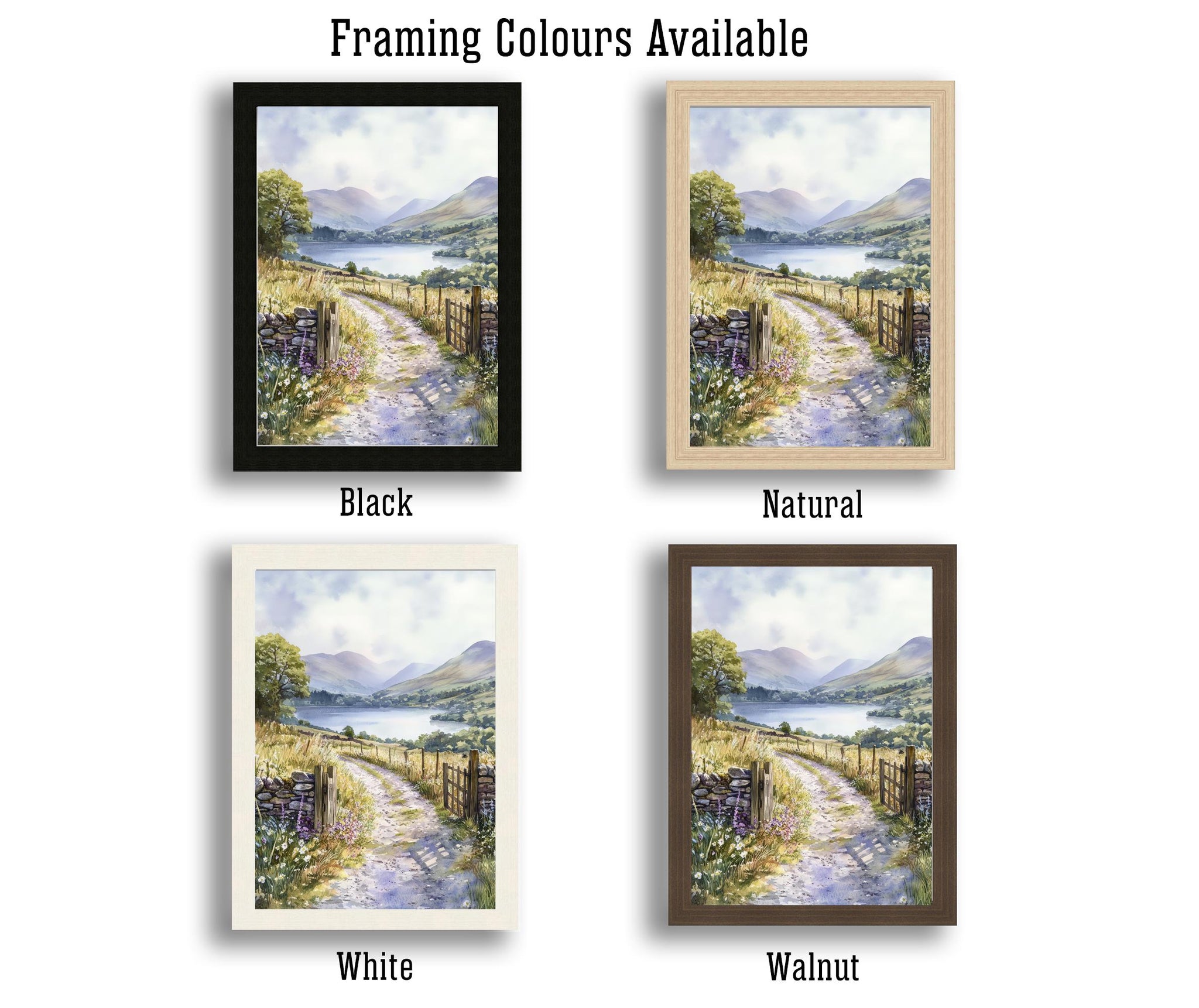 Keswick Lake District Watercolor Painting Derwentwater Art Keswick Print Scenic Lake District Decor