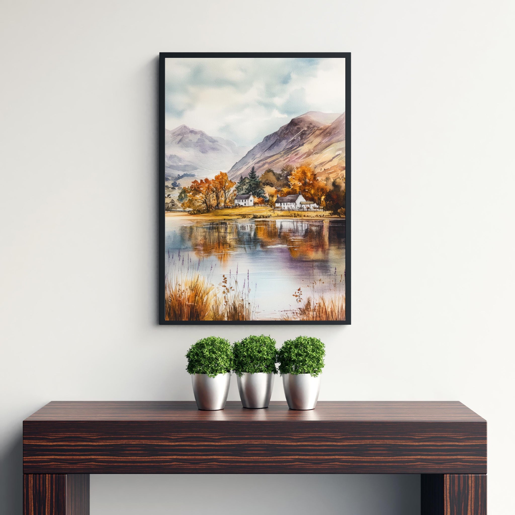Lake District Watercolor Travel Print Wall Decor Wall Art Lake District Landscape Wall Hanging Home Décor British Countryside Gift Art