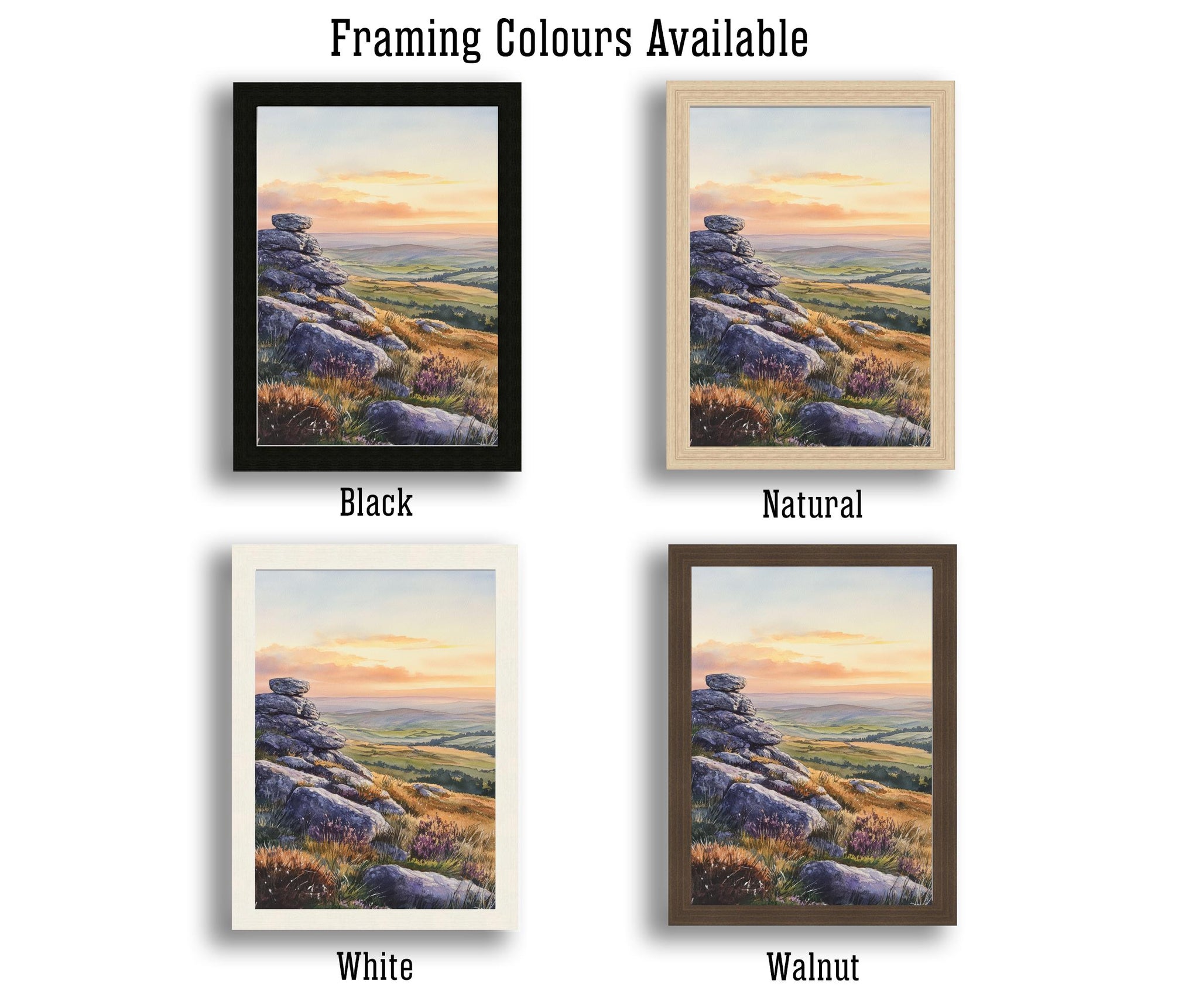 Peak District Watercolor Painting UK Landscape Art Peak District Print Scenic British Countryside Decor