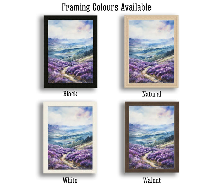Scottish Highlands Watercolor Painting Scotland Landscape Art Highland Print Scenic Scottish Watercolor Decor