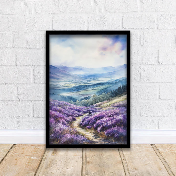 Scottish Highlands Watercolor Painting Scotland Landscape Art Highland Print Scenic Scottish Watercolor Decor
