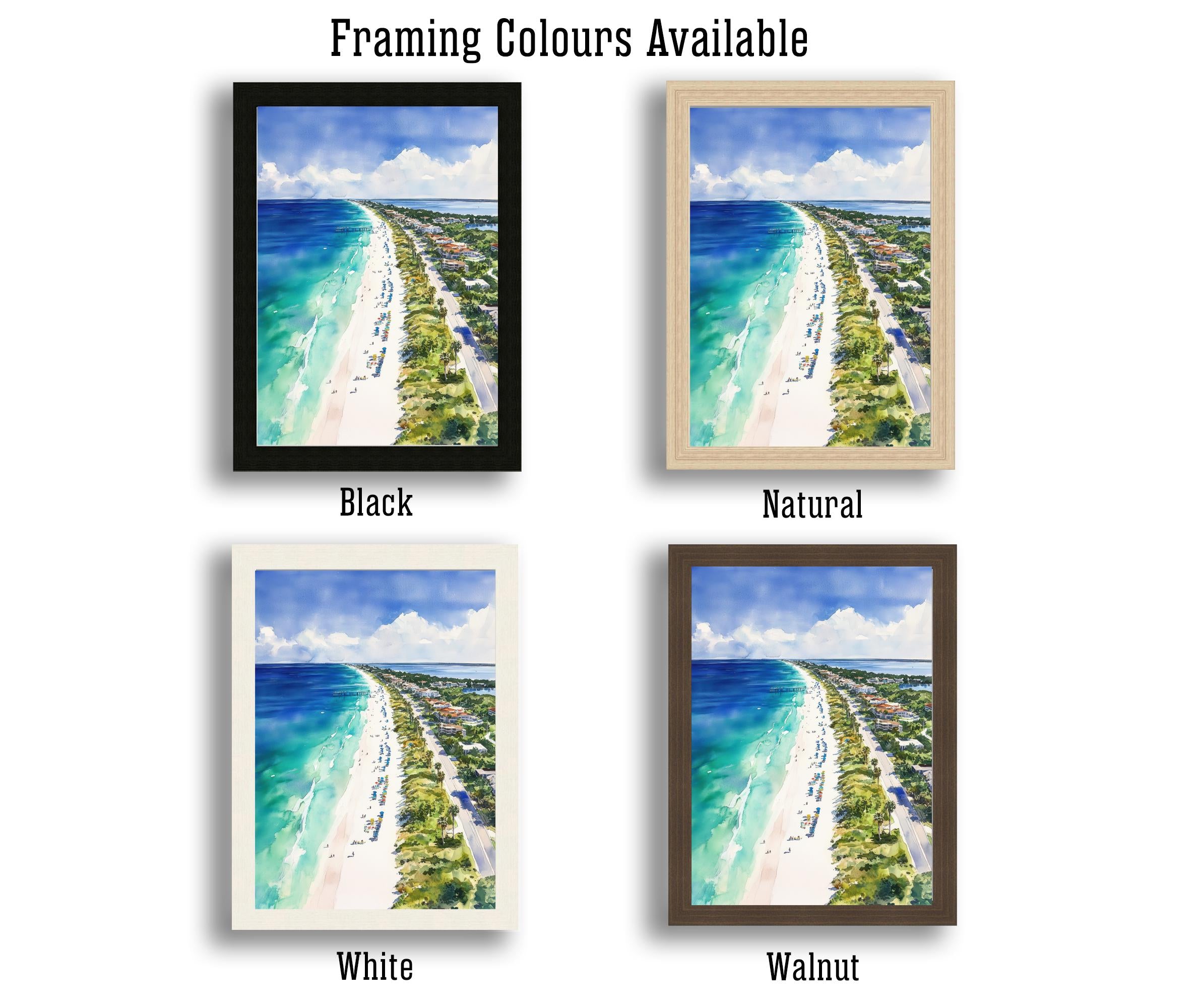 Anna Maria Island Watercolor Painting Florida Beach Art Anna Maria Print Coastal Decor Scenic Island Art