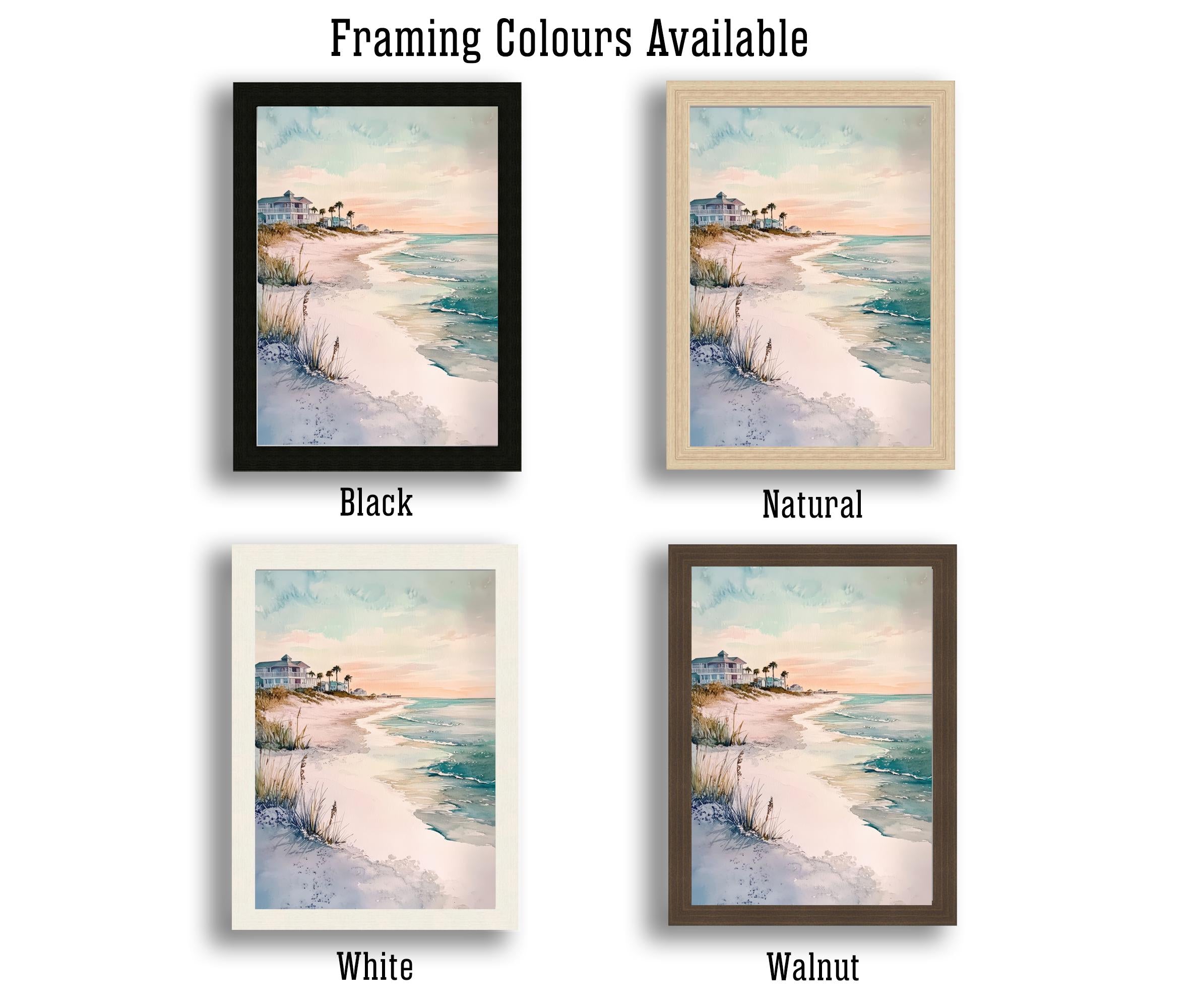 Gulf Shores Watercolor Painting Alabama Beach Art Gulf Shores Print Watercolor Seascape Beach Decor Scenic Gulf Coast Art