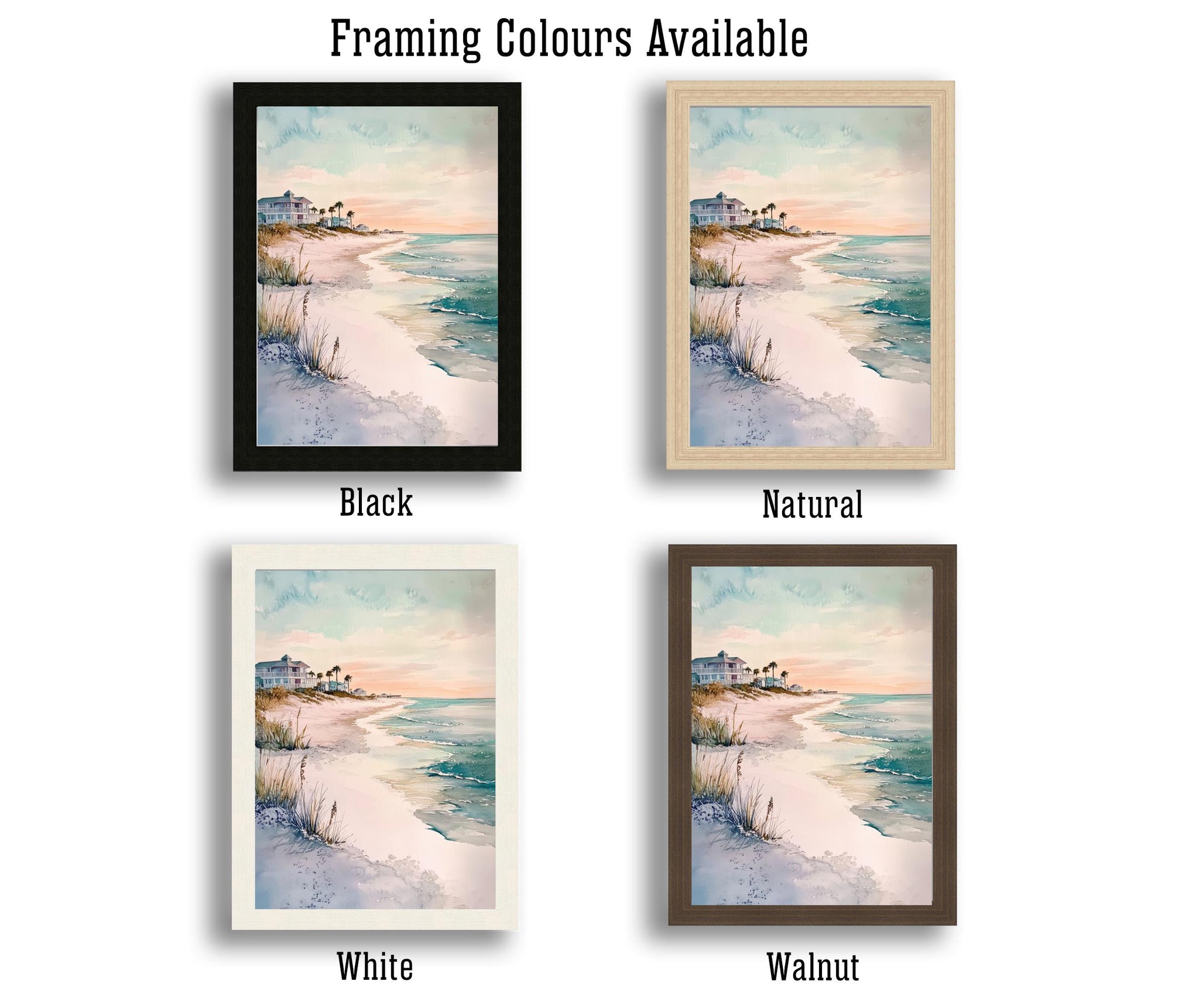 Gulf Shores Watercolor Painting Alabama Beach Art Gulf Shores Print Watercolor Seascape Beach Decor Scenic Gulf Coast Art